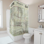 Holtの新しい地図、ワイオミング シャワーカーテン (インサイチュ)