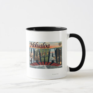 Holualoa、ハワイ-大きい手紙場面 マグカップ