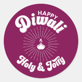 Holy And Jolly Diwali ラウンドシール