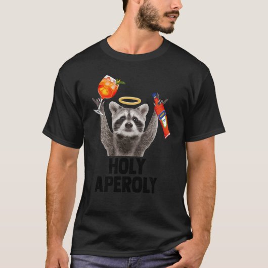 HOLY APEROLY X アライグマ ミーム アライグマ X アペロリ ペドロ Tシャツ (正面)