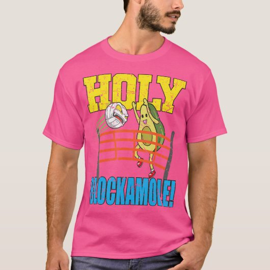 Holy Blockamole Funny Cute Volleyball Block Avocad Tシャツ (正面)