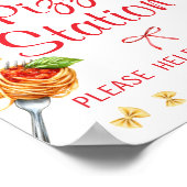 Holy Cannoli Baby Shower Pizza Station Poster ポスター (角)