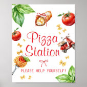 Holy Cannoli Baby Shower Pizza Station Poster ポスター (正面)