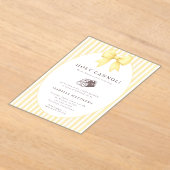 Holy Cannoli Bow Baby Shower  アクリル招待状 (レイダウン)