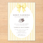Holy Cannoli Bow Baby Shower  アクリル招待状 (正面)