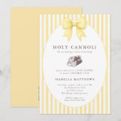 Holy Cannoli Bow Baby Shower  招待状 (正面/裏面)