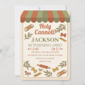 Holy Cannoli! First Birthday  招待状 (正面)