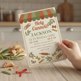 Holy Cannoli! First Birthday 招待状