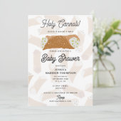 Holy Cannoli Funny Italian Baby Shower 招待状 (スタンド正面)