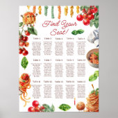 Holy Cannoli little meatball 1st birthday Seating ポスター (正面)