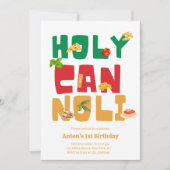 Holy Cannoli Pizza Italian Birthday 招待状 (正面)
