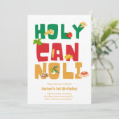 Holy Cannoli Pizza Italian Birthday 招待状 (スタンド正面)