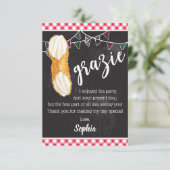 Holy Cannoli - Thank You Note Italian Birthday サンキューカード (スタンド正面)