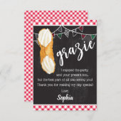 Holy Cannoli - Thank You Note Italian Birthday サンキューカード (正面/裏面)