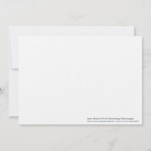 Holy Card | Saint Alcuin with Charlemagne 招待状 (裏面)