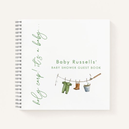 Holy Carp, it's a Baby Shower Guest Book ノートブック (正面)