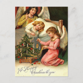 Holy Christmas Kids Angels Vintage シーズンポストカード