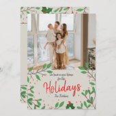 Holy Christmas New Home for Holidaysフォトムービング シーズンカード (正面/裏面)