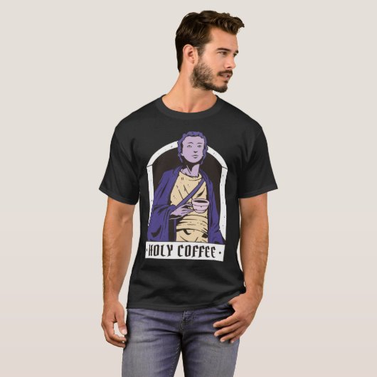 Holy Coffee Bean Caffeine Tシャツ (正面フル)