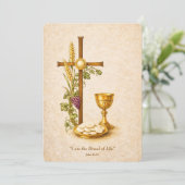 Holy Communion Eucharist Chalice Invitation 招待状 (スタンド正面)