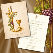 Holy Communion Eucharist Chalice Invitation 招待状