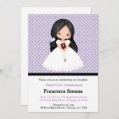 Holy Communion girl *背景色を選択 招待状 (正面/裏面)