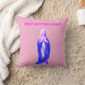 Holy Cotton Candy Vierge Marie Rose et Bleue クッション (ブランケット)
