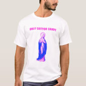 Holy Cotton Candy Vierge Marie Rose et Bleue Tシャツ (正面)