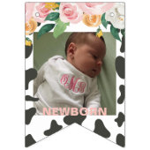 Holy Cowの最初の誕生日12ヶ月の写真 バンティングフラッグ (第2の旗)