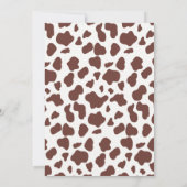 Holy Cowベビーガールのベビーシャワーを持っている 招待状 (裏面)