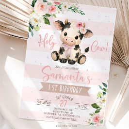 Holy Cow 1歳の誕生日 ハイランド 招待状