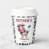 Holy Cow! 1st Birthday | Animal First Birthday  紙コップ (正面)