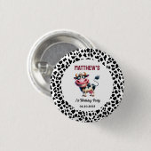 Holy Cow! 1st Birthday | Animal First Birthday  缶バッジ (正面&裏面)