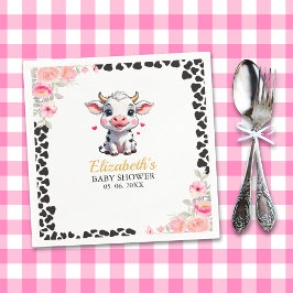Holy Cow , Adorable Cow Baby shower  スタンダードカクテルナプキン