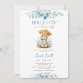 Holy Cow Baby Shower Boy 招待状 (正面)
