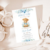 Holy Cow Baby Shower Boy 招待状