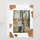 Holy Cow Birthday Invitation, Brown Cow Print 招待状 (裏面)