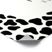 Holy cow! - Cute 1st Birthday Girl with Cow Theme ポスター (角)