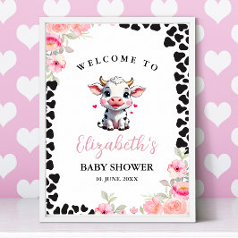 Holy Cow , Cute Cow Baby shower Girl ポスター