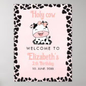 Holy Cow, Cute cow birthday girl ポスター (正面)