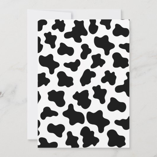 Holy cow Farm animals Barnyard 1st 2nd Birthday 招待状 (裏面)