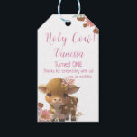 Holy Cow First Birthday   ギフトタグ<br><div class="desc">Holy Cow First Birthday tag is Adorable and
Stylish. Personalize with your own thank you information.</div>