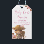 Holy Cow First Birthday   ギフトタグ<br><div class="desc">Holy Cow First Birthday tag is Adorable and
Stylish. Personalize with your own thank you information.</div>