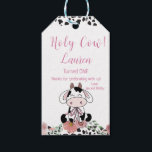 Holy Cow First Birthday   ギフトタグ<br><div class="desc">Holy Cow First Birthday tag is Adorable and
Stylish. Personalize with your own thank you information.</div>