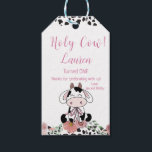 Holy Cow First Birthday   ギフトタグ<br><div class="desc">Holy Cow First Birthday tag is Adorable and
Stylish. Personalize with your own thank you information.</div>