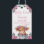 Holy Cow First Birthday   ギフトタグ<br><div class="desc">Holy Cow First Birthday tag is Adorable and
Stylish. Personalize with your own thank you information.</div>