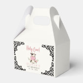 Holy Cow - First Birthday Girl Cow Theme フェイバーボックス (正面サイド)
