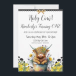 Holy Cow First Birthday   Invitation 招待状<br><div class="desc">Holy Cow First Birthday Invitation is Adorable and
Stylish. Personalize with your own party information.</div>