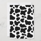Holy Cow Funny Black White 40th Birthday 招待状 (裏面)