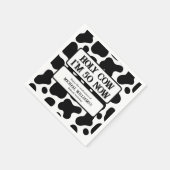 Holy Cow Funny Black White 50th Birthday スタンダードカクテルナプキン (角)